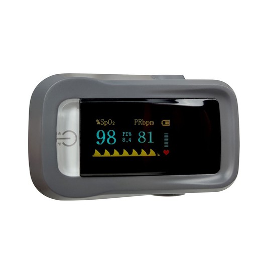 Oxímetro Digital 3 en 1 con Medición de Saturación, Pulso, Frecuencia Cardiaca y Capacidad Pulmonar para Adultos y Niños
